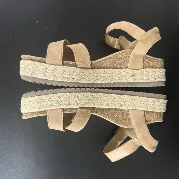 AETREX Leather Paula Arch Support Platform Sandals Espadrille EU 40 US 9-9.5 - Picture 7 of 11